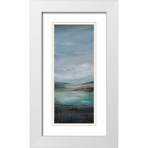 Pondering A White Modern Wood Framed Art Print with Double Matting by Hinz