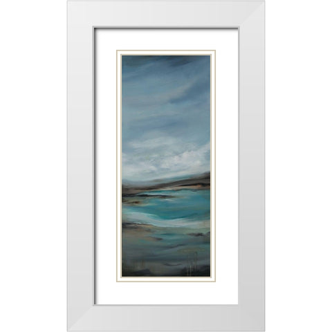 Pondering B White Modern Wood Framed Art Print with Double Matting by Hinz