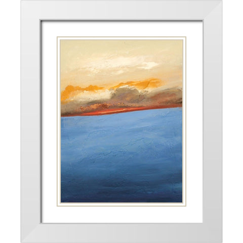 Hilltop White Modern Wood Framed Art Print with Double Matting by Hinz