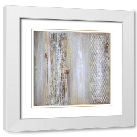 Texturescape I White Modern Wood Framed Art Print with Double Matting by Hinz