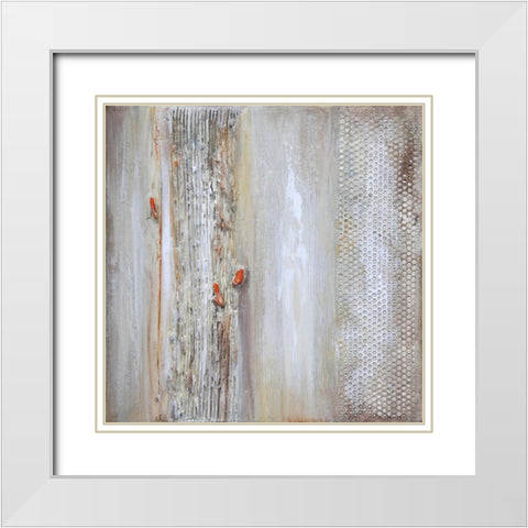 Texturescape I White Modern Wood Framed Art Print with Double Matting by Hinz