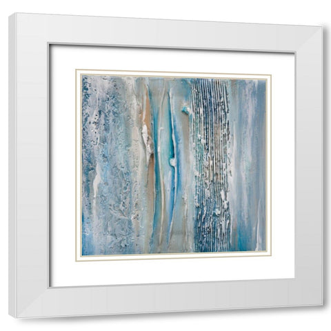Texturescape III White Modern Wood Framed Art Print with Double Matting by Hinz