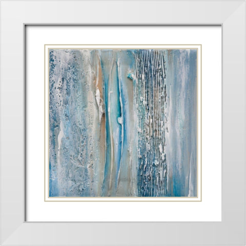 Texturescape III White Modern Wood Framed Art Print with Double Matting by Hinz