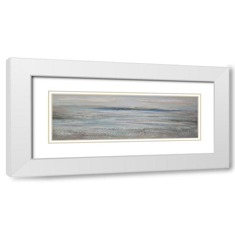 Texture Seascape White Modern Wood Framed Art Print with Double Matting by Hinz