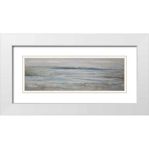 Texture Seascape White Modern Wood Framed Art Print with Double Matting by Hinz
