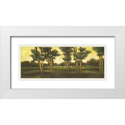 Beyond The Forest White Modern Wood Framed Art Print with Double Matting by Larson