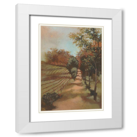 Country I White Modern Wood Framed Art Print with Double Matting by Larson