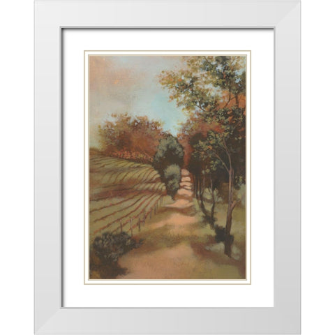 Country I White Modern Wood Framed Art Print with Double Matting by Larson