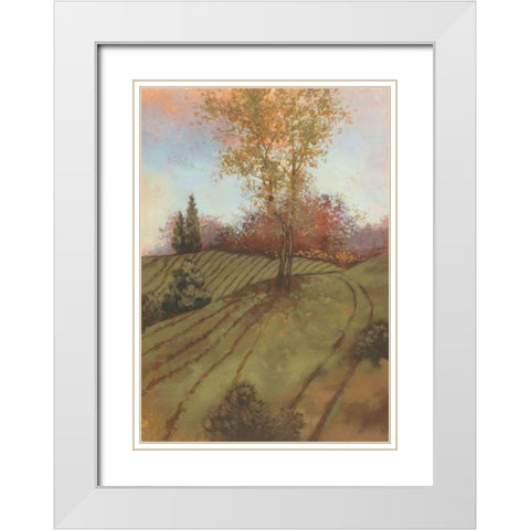 Country II White Modern Wood Framed Art Print with Double Matting by Larson