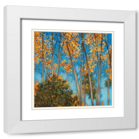 Falling Up I White Modern Wood Framed Art Print with Double Matting by Larson