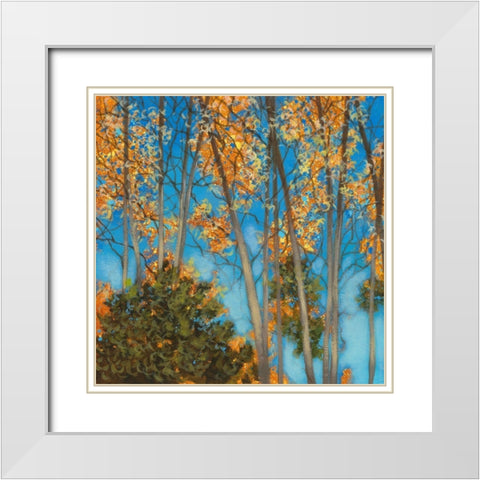 Falling Up I White Modern Wood Framed Art Print with Double Matting by Larson