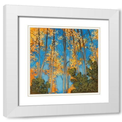 Falling Up II White Modern Wood Framed Art Print with Double Matting by Larson