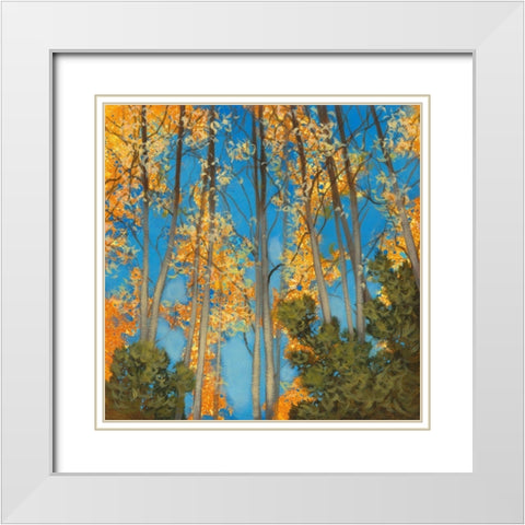 Falling Up II White Modern Wood Framed Art Print with Double Matting by Larson