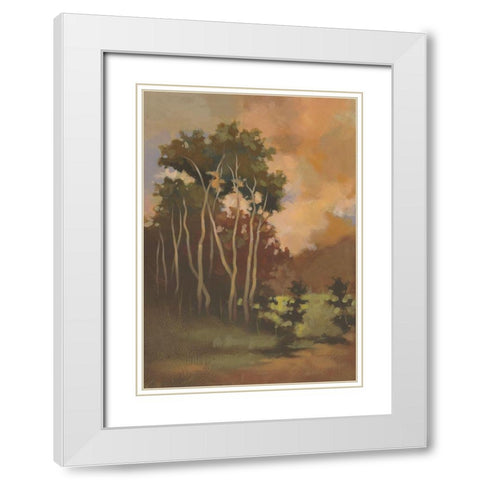 Stillness I White Modern Wood Framed Art Print with Double Matting by Larson