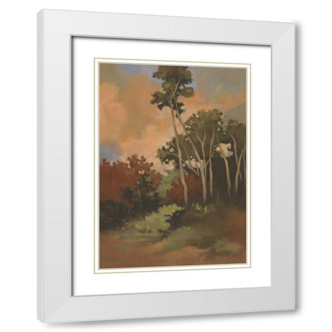 Stillness II White Modern Wood Framed Art Print with Double Matting by Larson