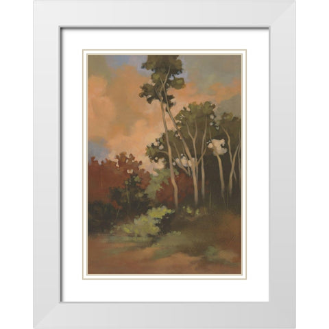 Stillness II White Modern Wood Framed Art Print with Double Matting by Larson