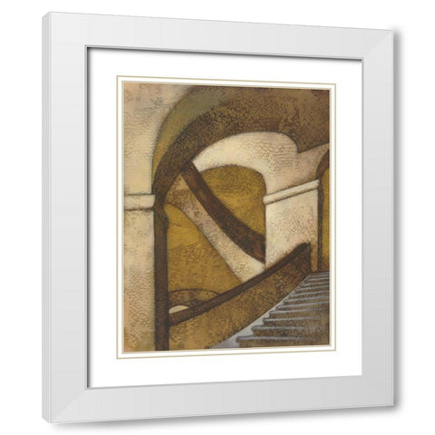 Walk With Me White Modern Wood Framed Art Print with Double Matting by Larson