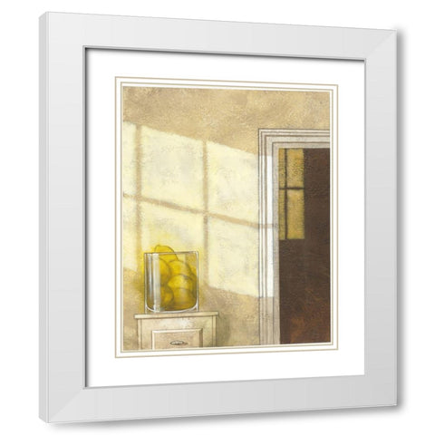 Window Light II White Modern Wood Framed Art Print with Double Matting by Larson