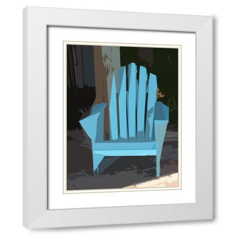 Adirondack I White Modern Wood Framed Art Print with Double Matting by Mack