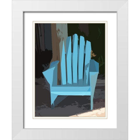 Adirondack I White Modern Wood Framed Art Print with Double Matting by Mack