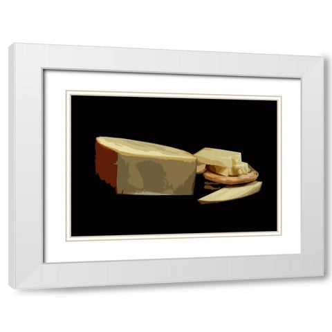 And Cheese I White Modern Wood Framed Art Print with Double Matting by Mack