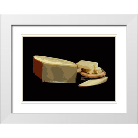 And Cheese I White Modern Wood Framed Art Print with Double Matting by Mack