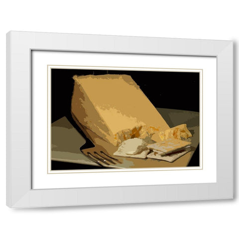 And Cheese II White Modern Wood Framed Art Print with Double Matting by Mack
