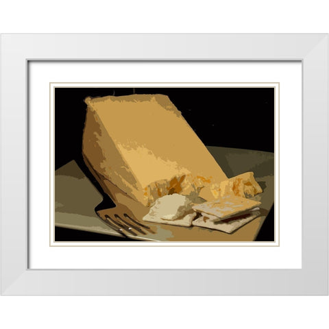 And Cheese II White Modern Wood Framed Art Print with Double Matting by Mack