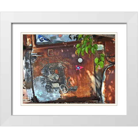 Fish Wagon I White Modern Wood Framed Art Print with Double Matting by Mack