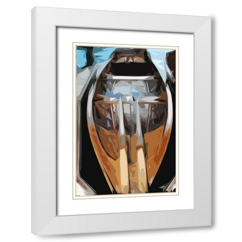 Gently Down the Stream White Modern Wood Framed Art Print with Double Matting by Mack