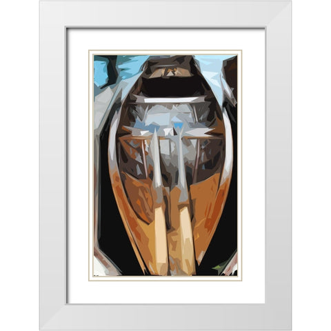Gently Down the Stream White Modern Wood Framed Art Print with Double Matting by Mack