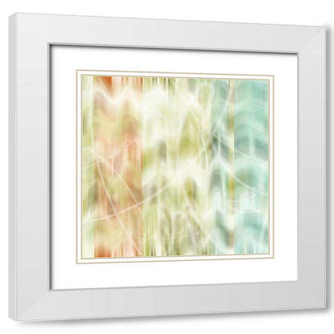 Blends I White Modern Wood Framed Art Print with Double Matting by King