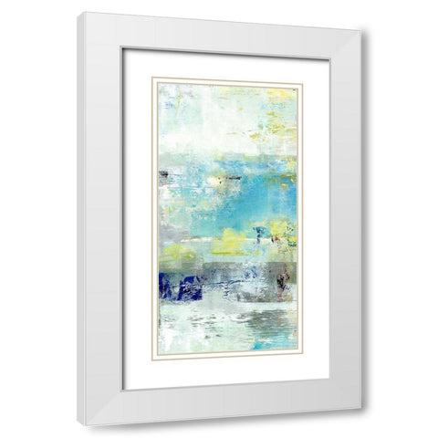 Painted Coast I White Modern Wood Framed Art Print with Double Matting by King