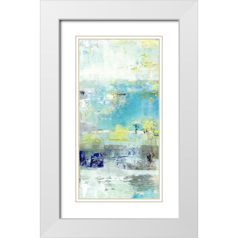 Painted Coast I White Modern Wood Framed Art Print with Double Matting by King