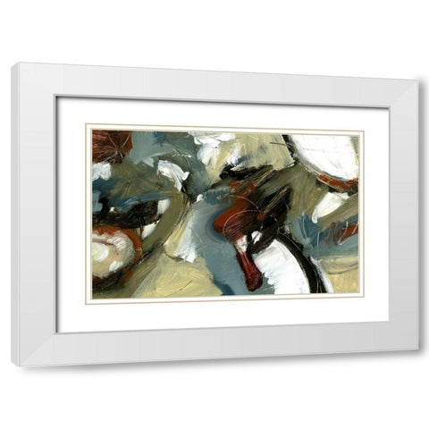 Symphony White Modern Wood Framed Art Print with Double Matting by King