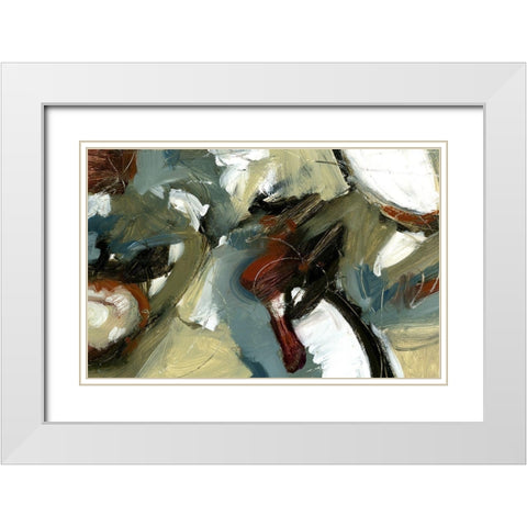 Symphony White Modern Wood Framed Art Print with Double Matting by King