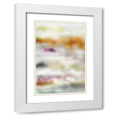 Blurred Lines I White Modern Wood Framed Art Print with Double Matting by King