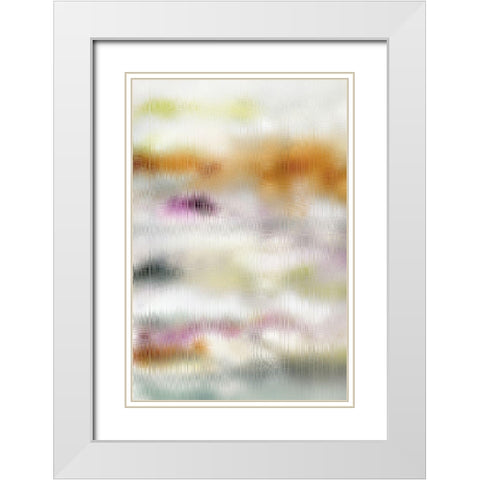 Blurred Lines I White Modern Wood Framed Art Print with Double Matting by King