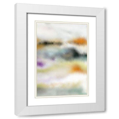 Blurred Lines II White Modern Wood Framed Art Print with Double Matting by King