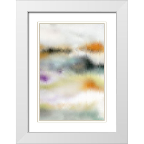 Blurred Lines II White Modern Wood Framed Art Print with Double Matting by King