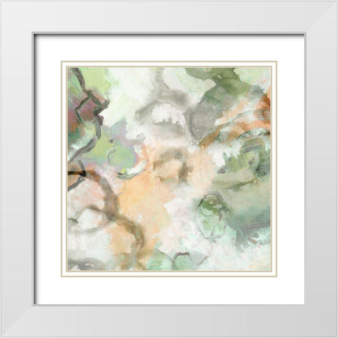 Sketch II White Modern Wood Framed Art Print with Double Matting by King