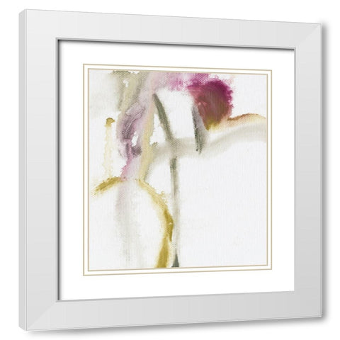 Softness II White Modern Wood Framed Art Print with Double Matting by King