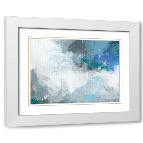 Urban Cool White Modern Wood Framed Art Print with Double Matting by King