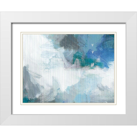 Urban Cool White Modern Wood Framed Art Print with Double Matting by King