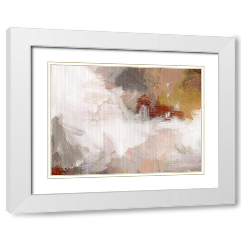 Urban Fall White Modern Wood Framed Art Print with Double Matting by King