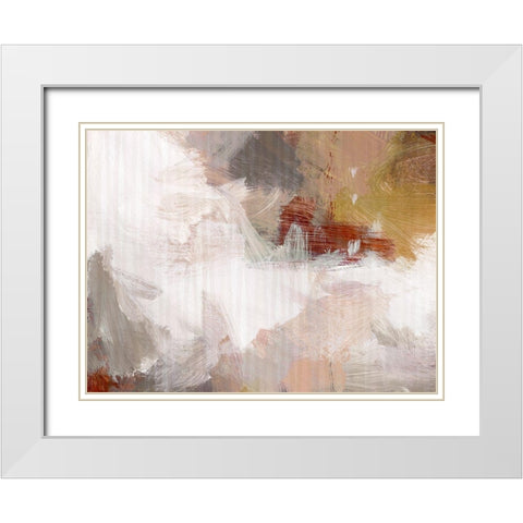 Urban Fall White Modern Wood Framed Art Print with Double Matting by King