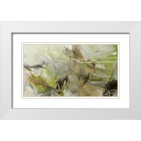 Xpress I White Modern Wood Framed Art Print with Double Matting by King