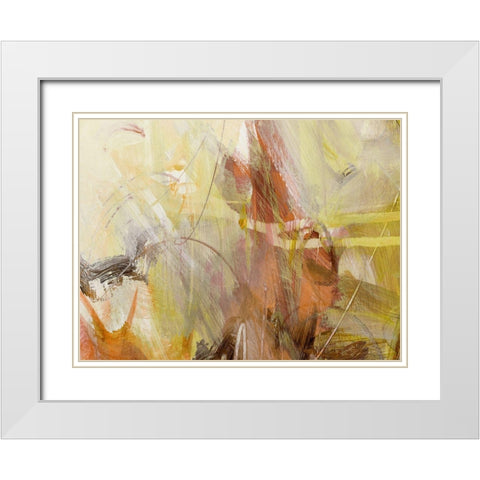 Xpress Rust White Modern Wood Framed Art Print with Double Matting by King