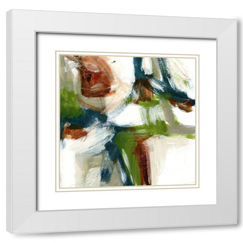 Movement II White Modern Wood Framed Art Print with Double Matting by King