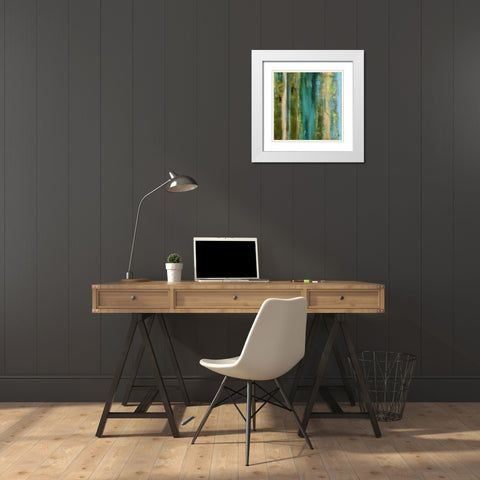 Inverse 180 I White Modern Wood Framed Art Print with Double Matting by King